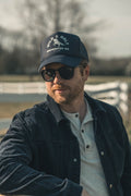 Navy Printed Trucker Style Hat